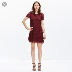 Madewell floral lace shift dress